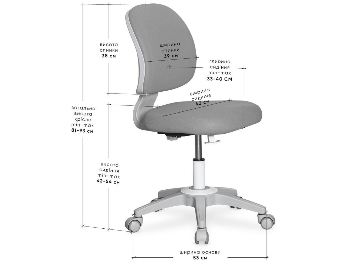 Крісло дитяче Evo-kids Limpi Grey (Y-212 G) — фото 3